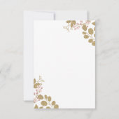 ワイルドワン誕生日ピンク金ゴールドサンキューカード サンキューカード (裏面)