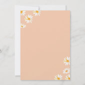 ワイルドワン誕生日ボホレインボーデイジー花 招待状 (裏面)