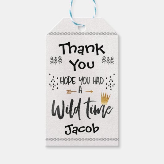 ワイルドワン誕生日メッセージカード ギフトタグ (正面)