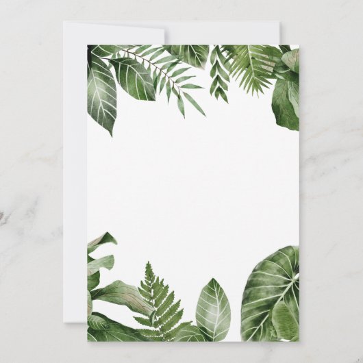 ワイルドワン誕生日ラプターティラノサウルス 招待状 (裏面)