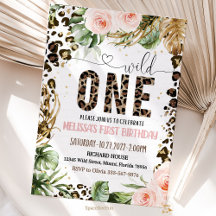 ワイルドワン誕生日レオパードプリントジャングルパーティー