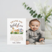 ワイルドワン誕生日写真サンキューカード サンキューカード (スタンド正面)