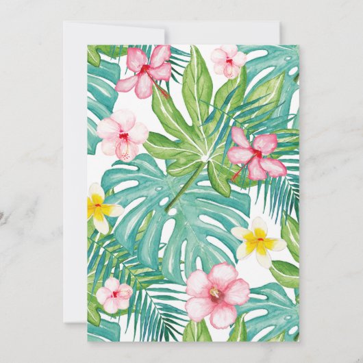 ワイルドワン誕生日招待状ジャングルアニマルズパーティー 招待状 (裏面)