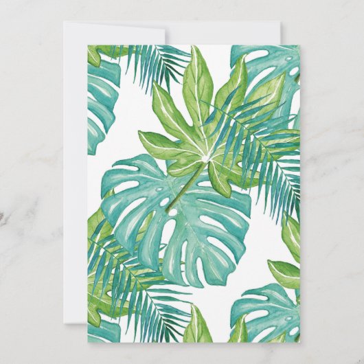 ワイルドワン誕生日招待状ジャングルアニマルズパーティー 招待状 (裏面)