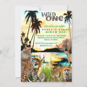 ワイルドワン誕生日招待状 招待状 (正面)