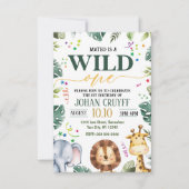 ワイルドワン誕生日招待状 招待状 (正面)