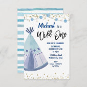 ワイルドワン誕生日招待状 招待状 (正面/裏面)