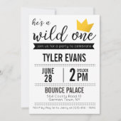 ワイルドワン誕生日招待状 招待状 (正面)