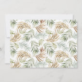 ワイルドワン誕生日金ゴールドサファリジャングル動物パーティー 招待状 (裏面)