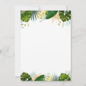 ワイルドワン誕生日金ゴールドサファリジャングル動物パーティー 招待状 (裏面)