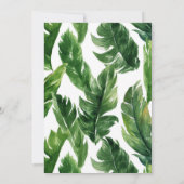 ワイルドワン誕生日金ゴールドサファリジャングル動物パーティー 招待状 (裏面)