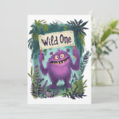 ワイルドワン誕生日 招待状 (スタンド正面)