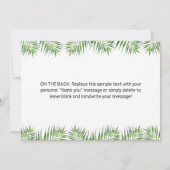 ワイルドワン金ゴールドサファリアニマルズサンキューカード サンキューカード (裏面)