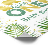 ワイルドワン金ゴールドサファリベイビーシャワーウェルカムサイン ポスター (角)