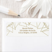 ワイルドワン金ゴールド幾何三角形グモダンラマー ラベル (インサイチュ)