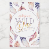 ワイルドワン金ゴールド1歳の誕生日パーティー フードラベル (シングルラベル)