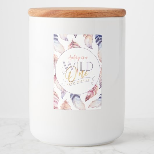 ワイルドワン金ゴールド1歳の誕生日パーティー フードラベル (正面)