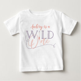 ワイルドワン1日1歳の誕生日 ベビーTシャツ