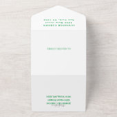 ワイルドワン1歳の誕生日の少年素朴動物の水の色 オールインワン招待状 (外側)