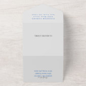 ワイルドワン1歳の誕生日の少年素朴動物の水の色 オールインワン招待状 (外側)