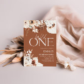 ワイルドワン1歳の誕生日の招待ボホテラコッタ 招待状