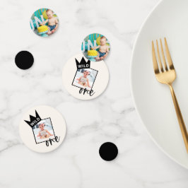 ワイルドワン1歳の誕生日カスタム写真 コンフェッティ