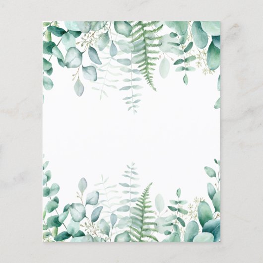 ワイルドワン1歳の誕生日キリンの予算招待状 チラシ (裏面)