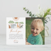 ワイルドワン1歳の誕生日サンキューカード サンキューカード (スタンド正面)