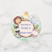 ワイルドワン1歳の誕生日ジャングルサファリバースデーパーティー コンフェッティ (スモール正面)