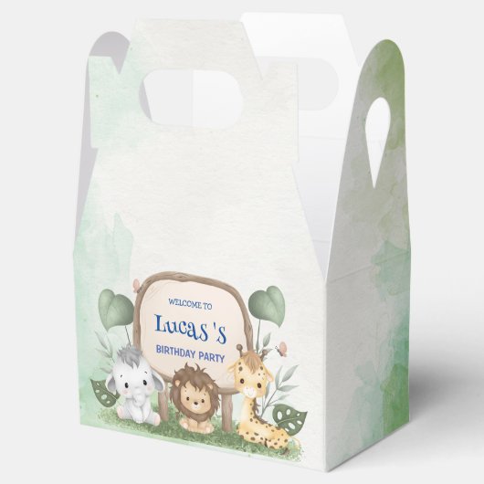 ワイルドワン1歳の誕生日ジャングルサファリバースデーパーティー フェイバーボックス (オープン)