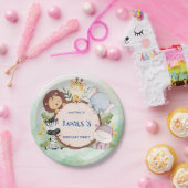 ワイルドワン1歳の誕生日ジャングルサファリバースデーパーティー ペーパープレート (パーティー)