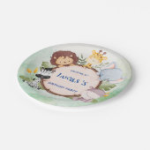 ワイルドワン1歳の誕生日ジャングルサファリバースデーパーティー ペーパープレート (アングル)