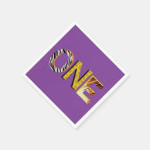 ワイルドワン1歳の誕生日パーティーサファリ スタンダードカクテルナプキン (角)