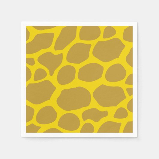 ワイルドワン1歳の誕生日パーティーサファリ スタンダードカクテルナプキン (正面)