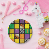 ワイルドワン1歳の誕生日パーティーサファリ ペーパープレート (パーティー)