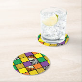 ワイルドワン1歳の誕生日パーティーサファリ ラウンドペーパーコースター (インサイチュ)