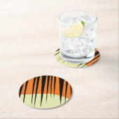 ワイルドワン1歳の誕生日パーティーサファリ ラウンドペーパーコースター (インサイチュ)