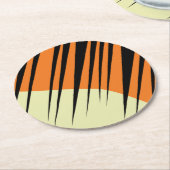 ワイルドワン1歳の誕生日パーティーサファリ ラウンドペーパーコースター (アングル)