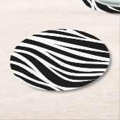 ワイルドワン1歳の誕生日パーティーサファリ ラウンドペーパーコースター (アングル)