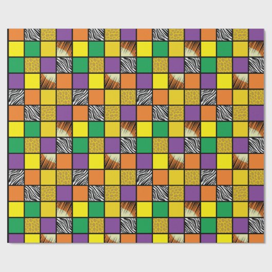 ワイルドワン1歳の誕生日パーティーサファリ ラッピングペーパー (フラット)