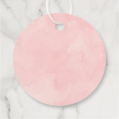 ワイルドワン1歳の誕生日パーティーボホレトロピンクデイジー フェイバータグ (裏面)