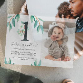 ワイルドワン1歳の誕生日パーティー写真 ベラム紙招待状