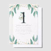 ワイルドワン1歳の誕生日パーティー ベラム紙招待状 (オフセット)