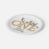 ワイルドワン1歳の誕生日パーティー ペーパープレート (アングル)