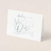 ワイルドワン1歳の誕生日ホイル実在フト写真感謝していユーズ 箔カード (正面)