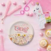 ワイルドワン1歳の誕生日ワイルドフラワー ペーパープレート (パーティー)
