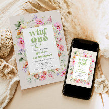 ワイルドワン1歳の誕生日ワイルドフラワー