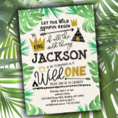 ワイルドワン1歳の誕生日招待状ボーイワイルドなもの 招待状