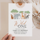 ワイルドワン1歳の誕生日招待状 招待状