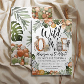 ワイルドワン1歳の誕生日招待状 招待状